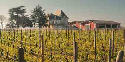 Chateau Evangile Pomerol Schloss und Weinberg